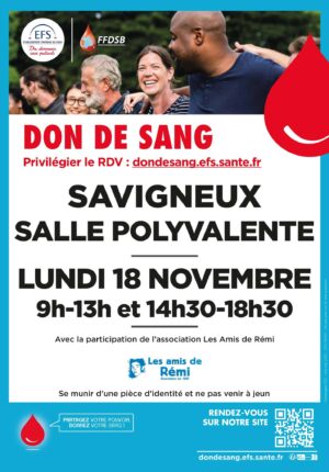 Affiche Don du sang 18 Nov 2024